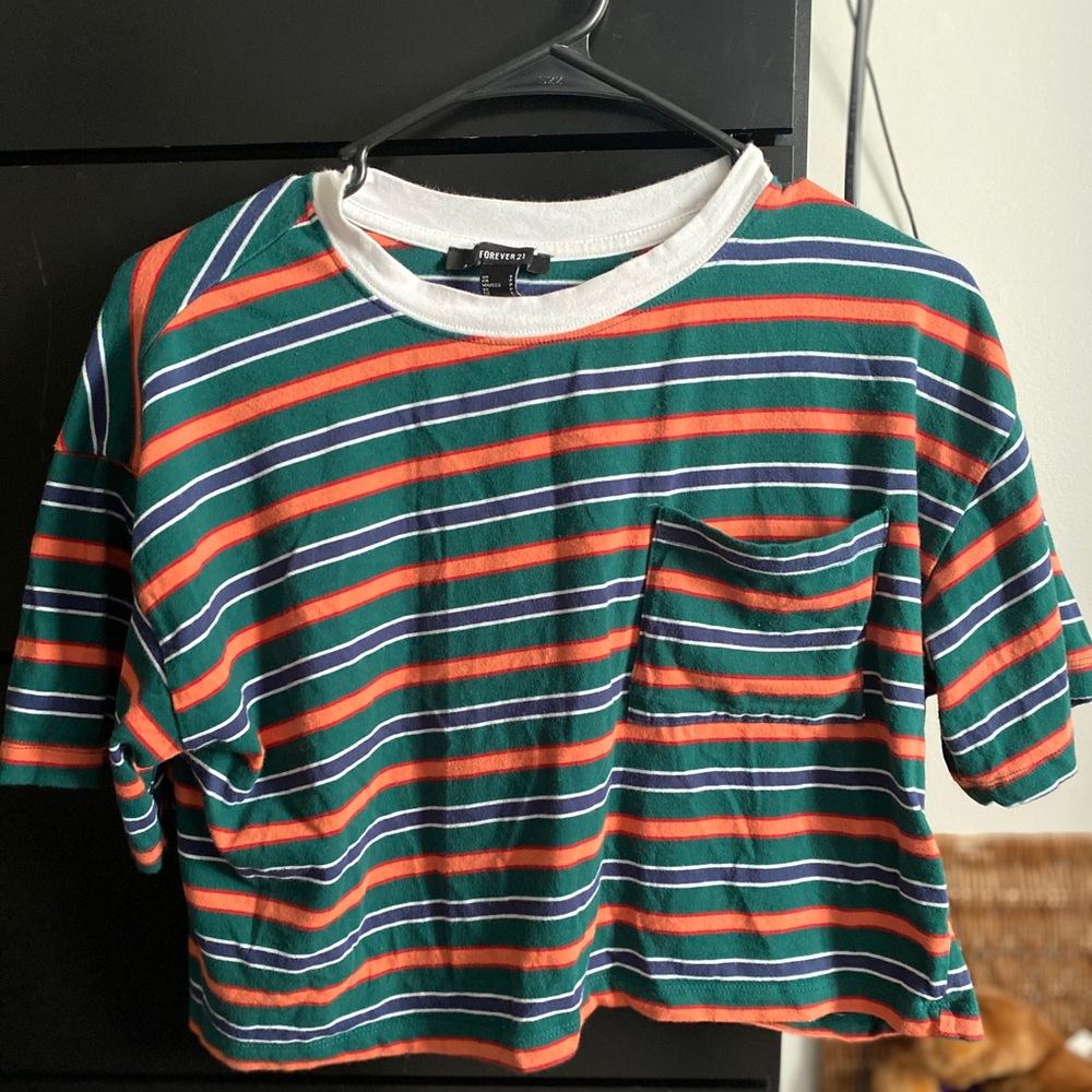 Stripped Cropped Top